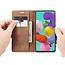 CaseMe - Samsung Galaxy A51 hoesje - Wallet Book Case met Ritssluiting - Bruin