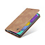 CaseMe - Samsung Galaxy A51 hoesje - Wallet Book Case met Ritssluiting - Bruin
