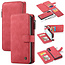 CaseMe - Case for Samsung Galaxy Note 10 - Wallet Case Whiteh Cardslots and Detachable Flip Zipper Case - Red