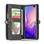 CaseMe - Case for Samusng Galaxy S10 - Wallet Case Whiteh Card Holder, Magnetic Detachable Cover - Black