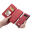 CaseMe - Samsung Galaxy S10 hoesje - Wallet Book Case met Ritssluiting - Rood