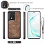 CaseMe - Case for Samsung Galaxy S20 Ultra - Wallet Case Whiteh Card Holder, Magnetic Detachable Cover - Brown