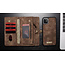 CaseMe - Case for iPhone 11 - Wallet Case Whiteh Card Holder, Magnetic Detachable Cover - Brown