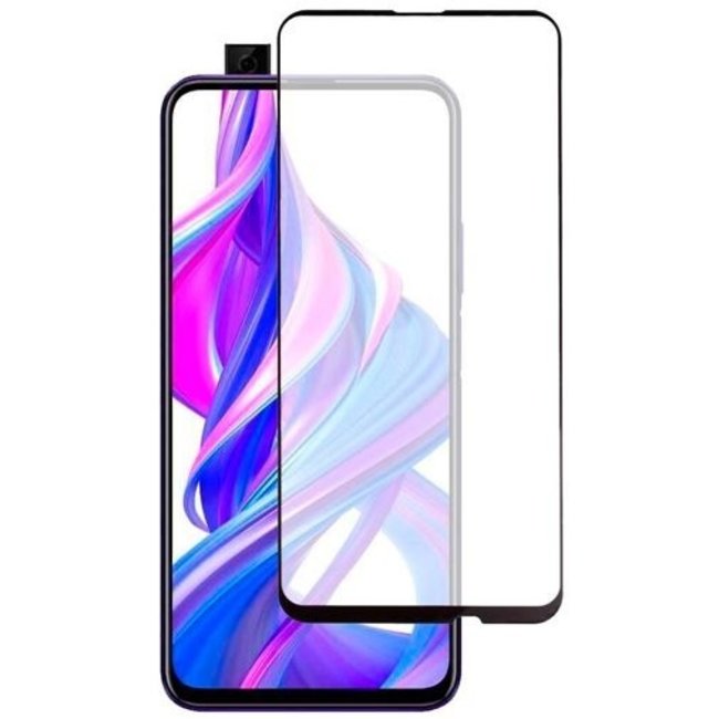 Honor 9X - Full Cover Screenprotector - Gehard Glas - Zwart