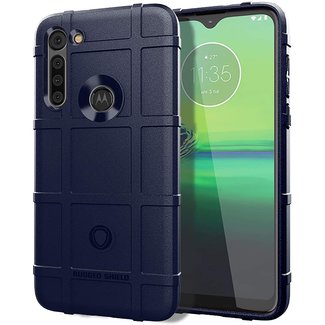 Cover2day Case for Motorola Moto G8 - Heavy Duty Armor Shockproof TPU Cover - Blue