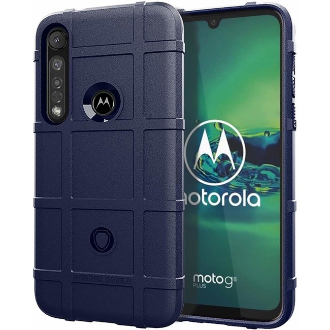 Motorola Moto G8 Plus Case - Heavy Armor TPU Case - Blauw