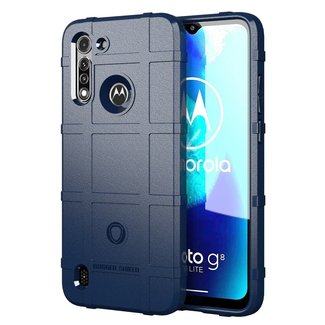 Cover2day Case for Motorola Moto G8 Power Lite - Heavy Duty Armor Shockproof TPU Cover - Blue