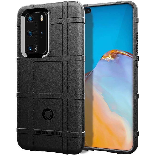 Case for Huawei P40 Pro - Heavy Duty Armor Shockproof TPU Cover - Black