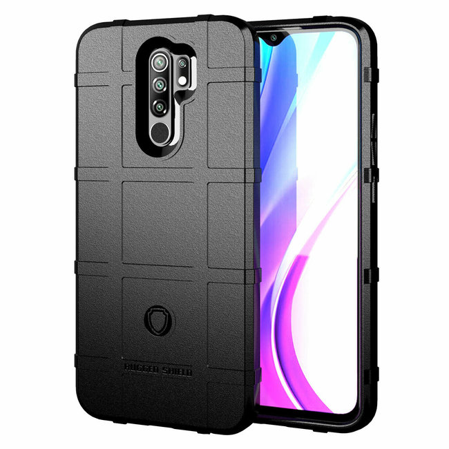 Case for Xiaomi Redmi 9 - Heavy Duty Armor Shockproof TPU Cover - Black