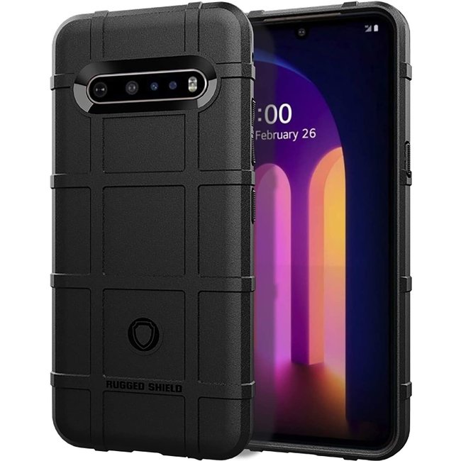 LG V60 ThinQ 5G hoes - Heavy Armor TPU Bumper - Zwart