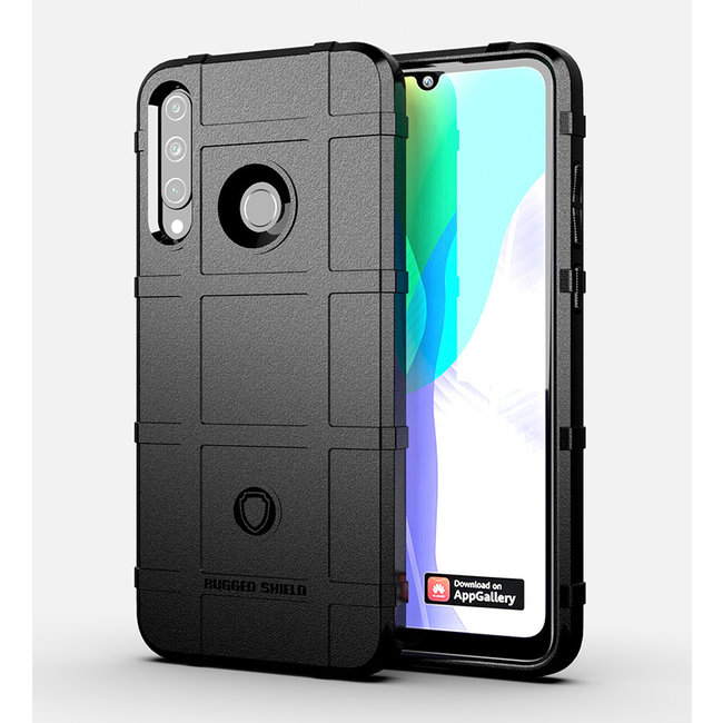 Case for Huawei Y6P - Heavy Duty Armor Shockproof TPU Cover - Black