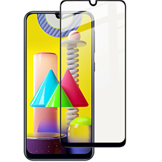 Case2go Samsung Galaxy M21 - Full Cover Screenprotector - Case-Friendly - Zwart