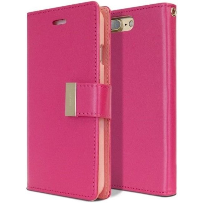 Case for iPhone 7 Plus / iPhone 8 Plus - Rich Diary Case - Flip Cover Magenta