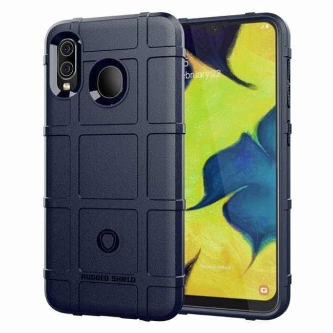 Samsung Galaxy A10s Hoes - Heavy Armor TPU Bumper - Donker Blauw