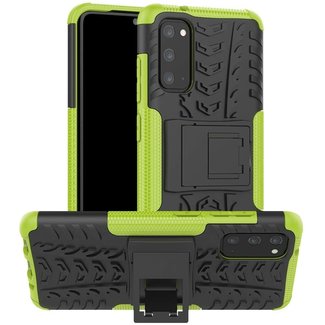 Cover2day Case for Samsung Galaxy S20 - Heavy Duty Hybrid Tough Rugged Dual Layer Armor - Kickstand Cover - Green