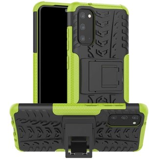 Cover2day Case for Samsung Galaxy S20 Plus - Heavy Duty Hybrid Tough Rugged Dual Layer Armor - Kickstand Cover - Green