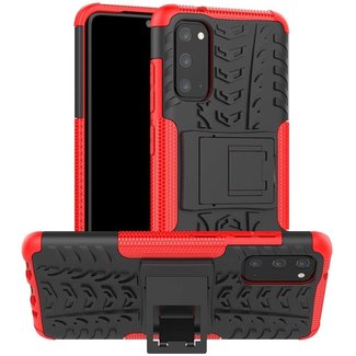 Cover2day Case for Samsung Galaxy S20 Plus - Heavy Duty Hybrid Tough Rugged Dual Layer Armor - Kickstand Cover - Red