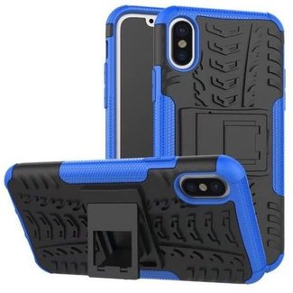 Cover2day Case for iPhone Xs Max - Heavy Duty Hybrid Tough Rugged Dual Layer Armor - Kickstand Cover - Blue