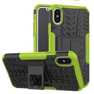 Cover2day Case for iPhone Xs Max - Heavy Duty Hybrid Tough Rugged Dual Layer Armor - Kickstand Cover - Green