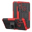 Case for Xiaomi Mi 8 - Heavy Duty Hybrid Tough Rugged Dual Layer Armor - Kickstand Cover - Red