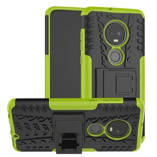 Cover2day Case for Motorola Moto G7 - Heavy Duty Hybrid Tough Rugged Dual Layer Armor - Kickstand Cover - Green