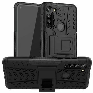 Cover2day Case for Motorola Moto G8 - Heavy Duty Hybrid Tough Rugged Dual Layer Armor - Kickstand Cover - Black