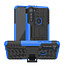 Case for Motorola Moto G8 - Heavy Duty Hybrid Tough Rugged Dual Layer Armor - Kickstand Cover - Blue