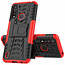 Case for Motorola Moto G8 Power Lite - Heavy Duty Hybrid Tough Rugged Dual Layer Armor - Kickstand Cover - Red