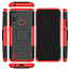 Case for Motorola Moto G8 Power Lite - Heavy Duty Hybrid Tough Rugged Dual Layer Armor - Kickstand Cover - Red