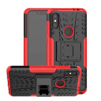 Cover2day Schokbestendige Back Cover - Motorola Moto One Power (P30 Note) - Rood