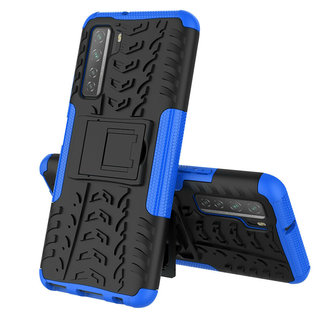 Cover2day Case for Huawei P40 - Heavy Duty Hybrid Tough Rugged Dual Layer Armor - Kickstand Cover - Blue