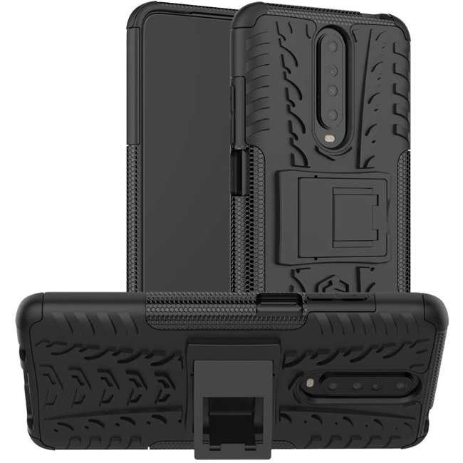 Case for Xiaomi Redmi K30 - Heavy Duty Hybrid Tough Rugged Dual Layer Armor - Kickstand Cover - Black