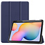 Samsung Galaxy Tab S6 Lite hoes - Tri-Fold Book Case met Stylus Pen houder - Donker Blauw