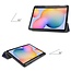 Samsung Galaxy Tab S6 Lite hoes - Tri-Fold Book Case met Stylus Pen houder - Donker Blauw