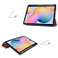 Samsung Galaxy Tab S6 Lite hoes - Tri-Fold Book Case met Stylus Pen houder - Rood