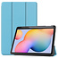 Samsung Galaxy Tab S6 Lite hoes - Tri-Fold Book Case met Stylus Pen houder - Licht Blauw