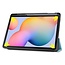 Samsung Galaxy Tab S6 Lite hoes - Tri-Fold Book Case met Stylus Pen houder - Licht Blauw