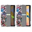 Case2go - Case for Samsung Galaxy Tab S6 Lite - Slim Tri-Fold Book Case - Lightweight Smart Cover mit Stylus Pen holder - Graffiti