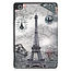 Case2go - Case for Samsung Galaxy Tab S6 Lite - Slim Tri-Fold Book Case - Lightweight Smart Cover mit Stylus Pen holder - Eiffeltower