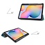 Samsung Galaxy Tab S6 Lite hoes - Tri-Fold Book Case met Stylus Pen houder - Witte Bloesem