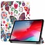 Case2go - Case for iPad Pro 11 (2018) - Slim Tri-Fold Book Case - Lightweight Smart Cover - Butterflies