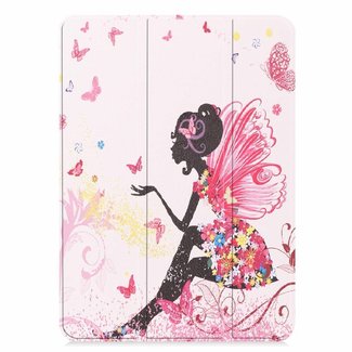 Cover2day Case2go - Case for iPad Pro 11 - Slim Tri-Fold Book Case - Lightweight Smart Cover - Flower Fairy