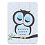 Case2go - Case for iPad Pro 11 - Slim Tri-Fold Book Case - Lightweight Smart Cover - Owl