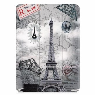 Cover2day Case2go - Case for iPad Pro 11 (2018) - Slim Tri-Fold Book Case - Lightweight Smart Cover - Eiffeltower