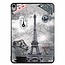 Case2go - Case for iPad Pro 11 (2018) - Slim Tri-Fold Book Case - Lightweight Smart Cover - Eiffeltower