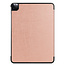 Case2go - Case for iPad Pro 11 (2020) - Slim Tri-Fold Book Case - Lightweight Smart Cover - Rosé-Gold