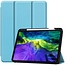 Case2go - Case for iPad Pro 11 (2020) - Slim Tri-Fold Book Case - Lightweight Smart Cover Whiteh Pencil Holder - Blue