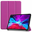 Case2go - Case for iPad Pro 12.9 (2020) - Slim Tri-Fold Book Case - Lightweight Smart Cover - Purple