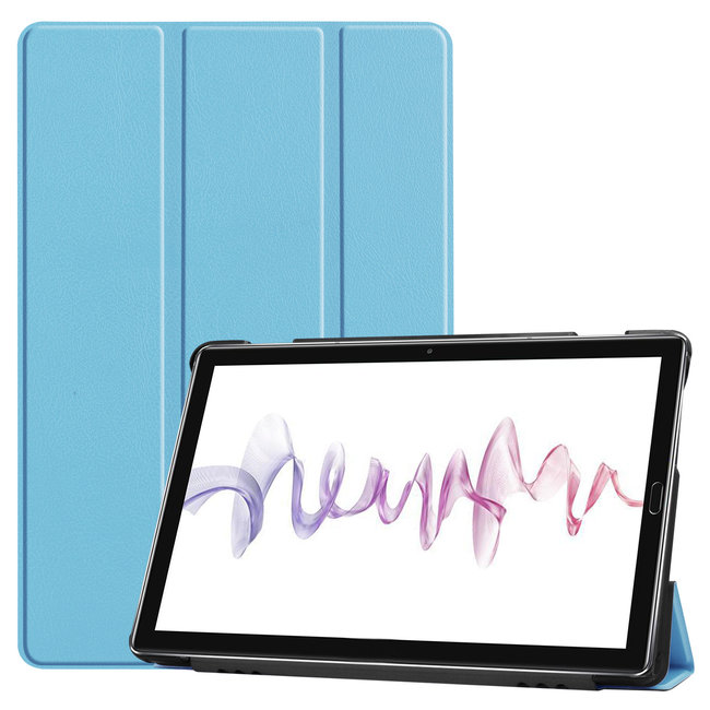 Case2go - Case for Huawei MediaPad M6 10.8 - Slim Tri-Fold Book Case - Lightweight Smart Cover - Blue