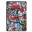 Case2go - Case for Huawei MediaPad M6 10.8 - Slim Tri-Fold Book Case - Lightweight Smart Cover - Graffiti